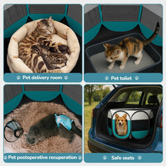 ipetstation cat playpen mesh panel—breathable enclosure for secure feline play.