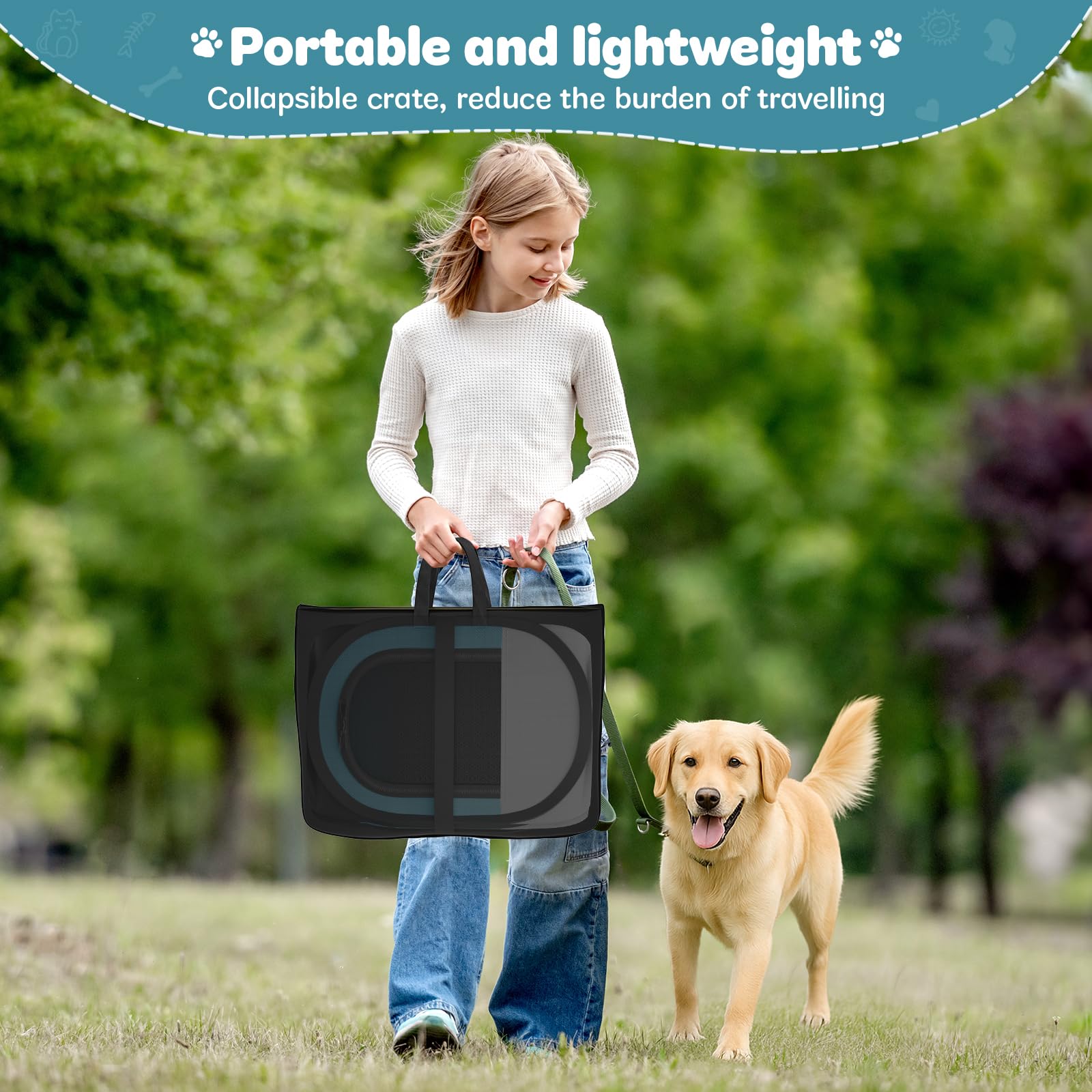 ipetstation outdoor pet playpen setup—portable enclosure suitable for patios and balconies.