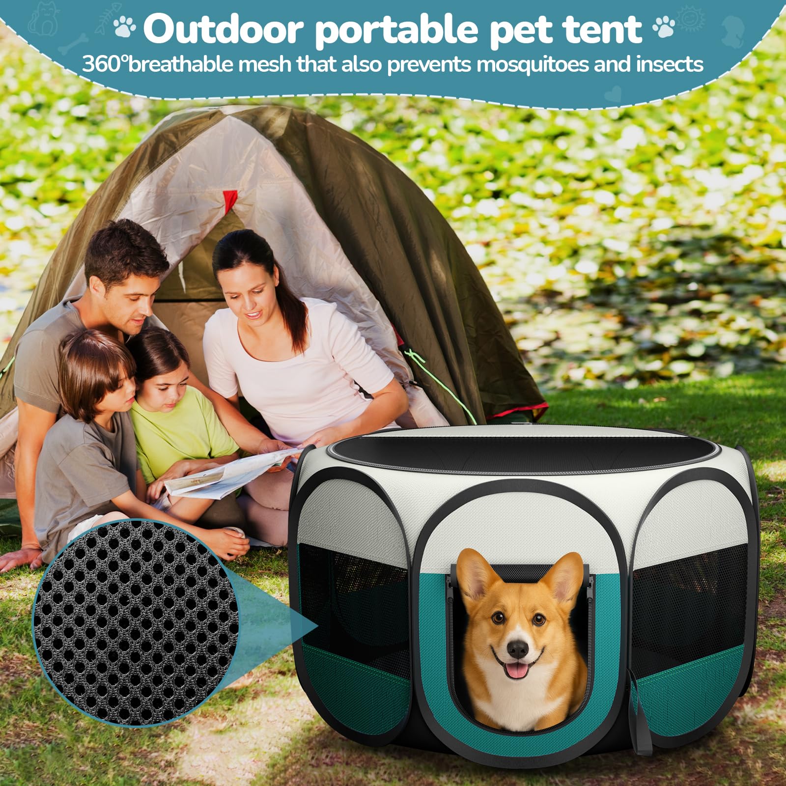ipetstation pop-up pet kennel travel case—quick setup for travel and on-the-go use.