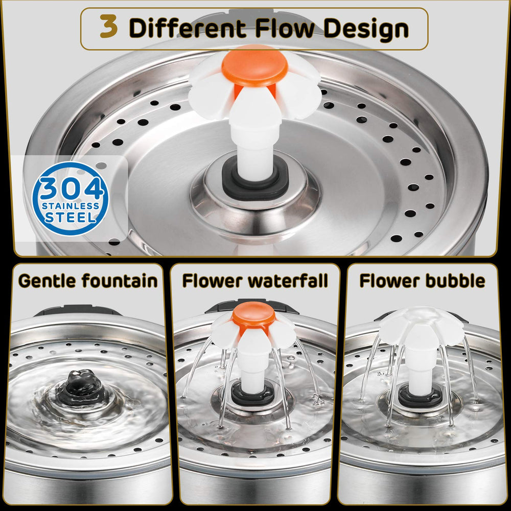 ipettie 360-degree water streams aerate water for fresher hydration.