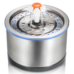 ipettie cat water fountain stainless steel 84oz: durable, easy-clean hydration for pets.
