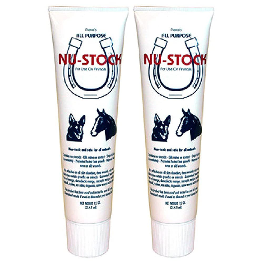 ipettie Pierce's Nu-Stock tube close-up highlighting non-steroidal skin support for all animals