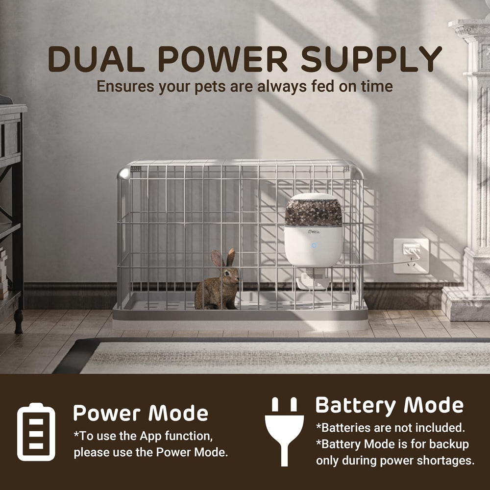 iPettie Smart WiFi Hanging Feeder easy-assembly image highlights quick setup.
