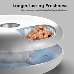ipettie upgraded replacement food tray dishwasher-safe icon highlights easy cleanup after meals