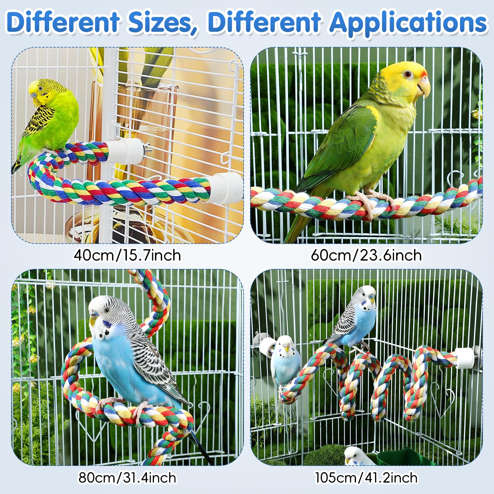 iplusmile columpio para jaula de aves, añade diversion y estimulacion