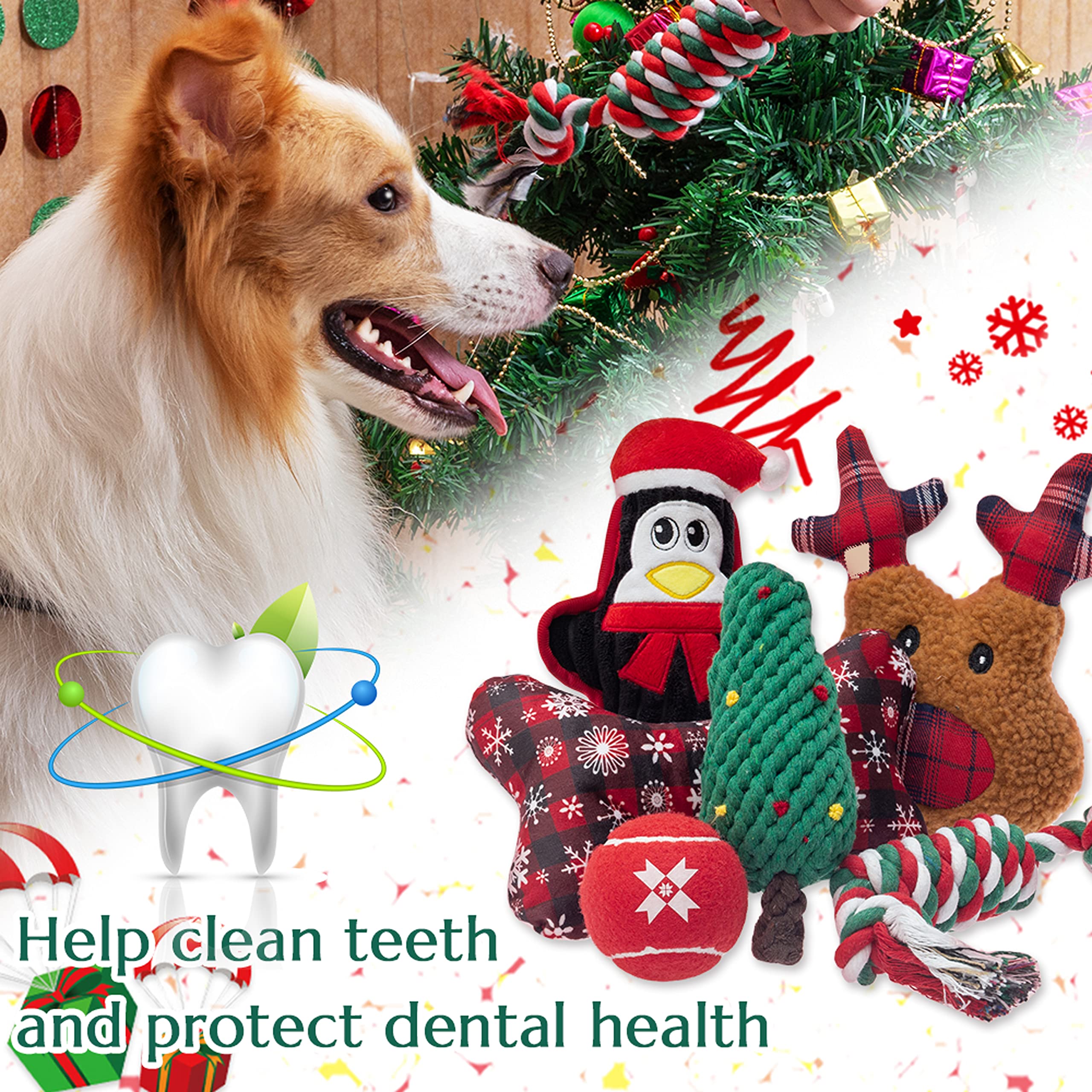 IPRAVOCI bone squeaky plush toy for gentle chews and playtime.