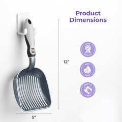 iPrimio ergonomic-handle offers comfortable grip for easy corner scooping