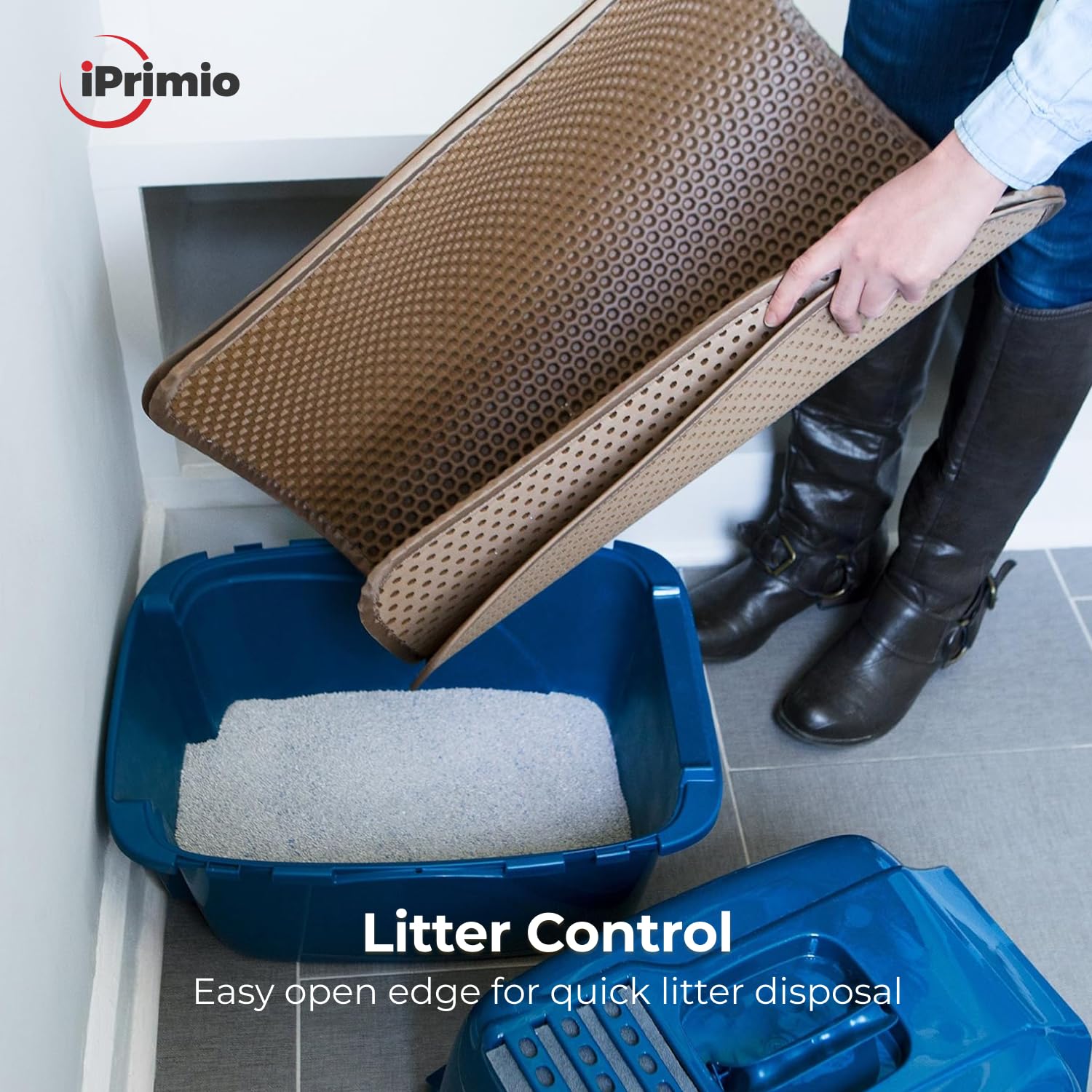 iPrimio brown color mat blending with home decor and keeping floors clean