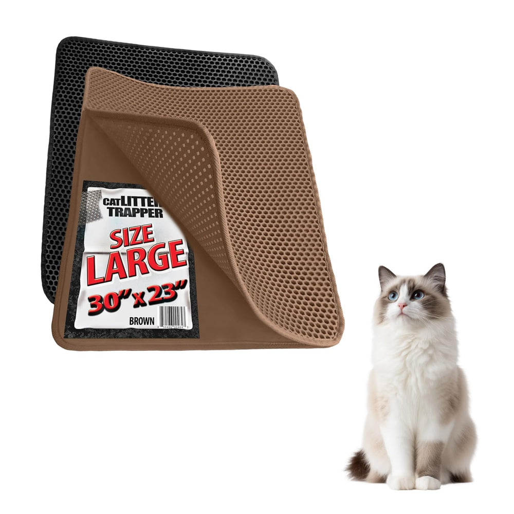 iPrimio Large Cat Litter Trapper Mat with oversized holes for cleaner paws and floors