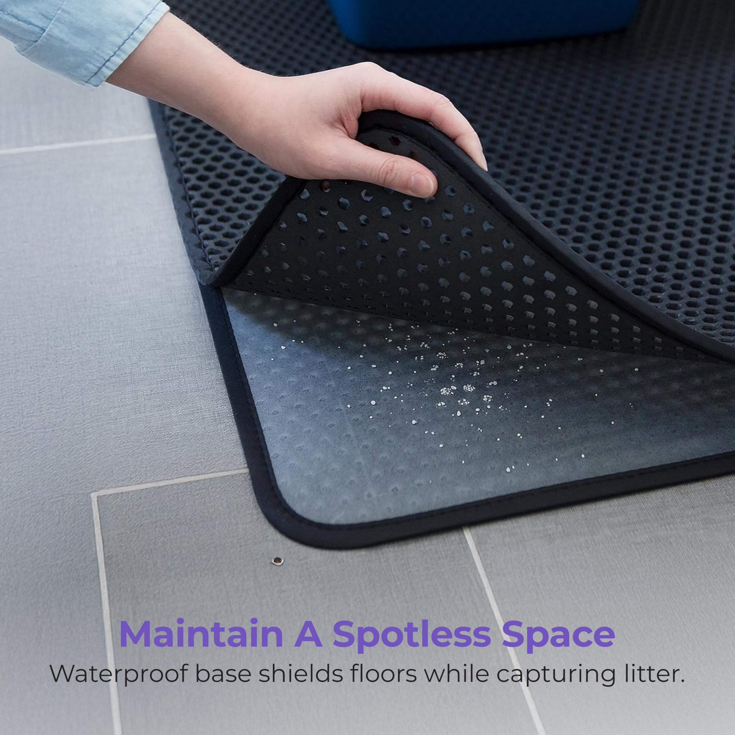 iPrimio large litter mat lightweight and durable for busy homes