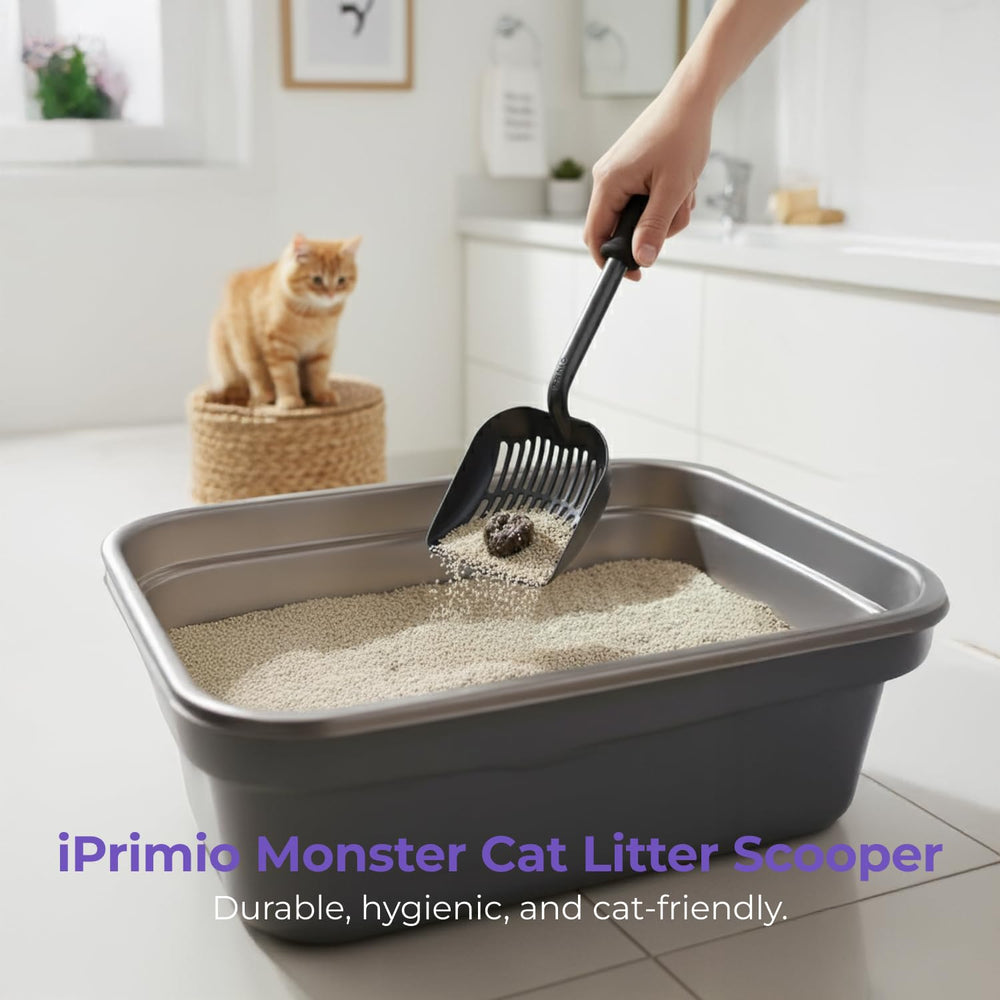 iPrimio Monster scooper soft foam grip reduces hand strain during cleaning