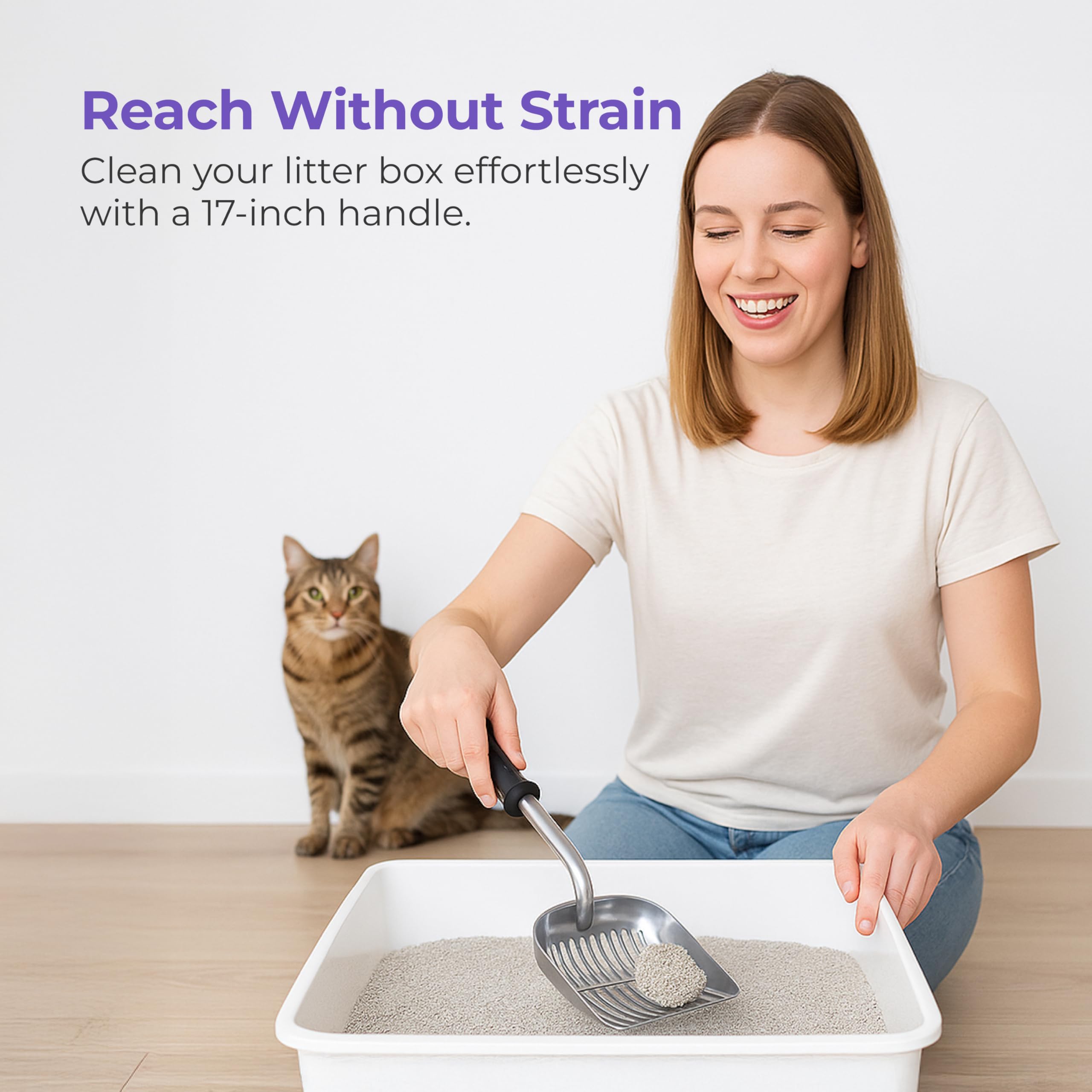 iPrimio Monster Metal Cat Litter Scoop durable lightweight aluminum for lasting performance.