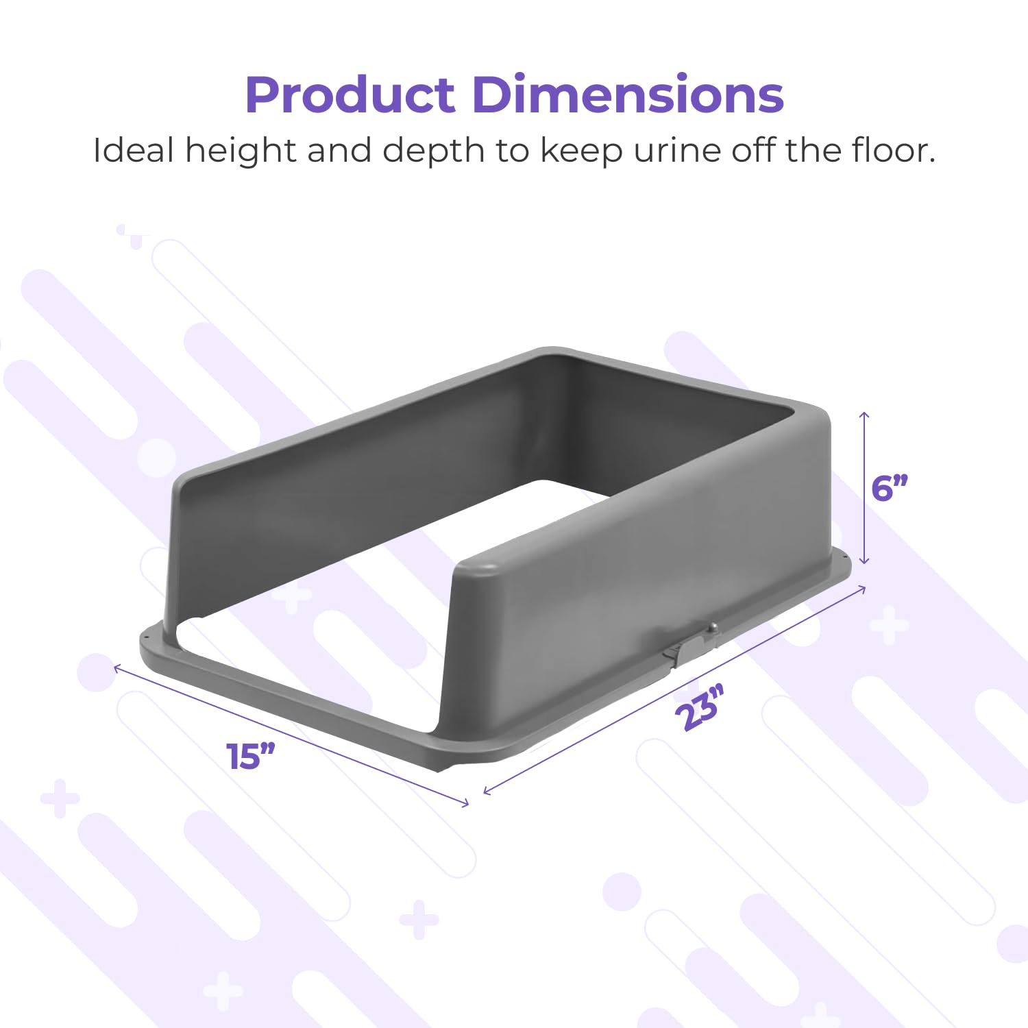 iPrimio XL raised-sides prevent scatter and protect floors