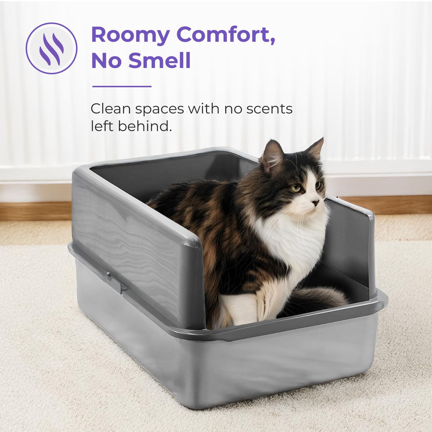 iPrimio XL detachable panel enables fast, low-stress litter changes