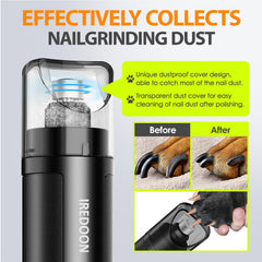 IREDOON grinder offers three speeds and ports for different nail hardness.