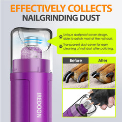 IREDOON dog nail grinder purple grinding ports and adjustable speeds for all sizes