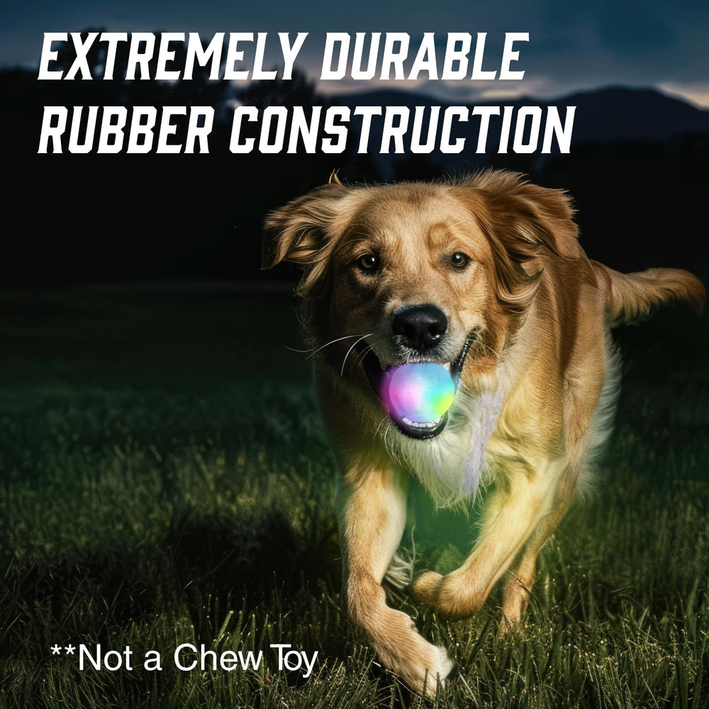 Iron Paws LED ball with batteries included for immediate use