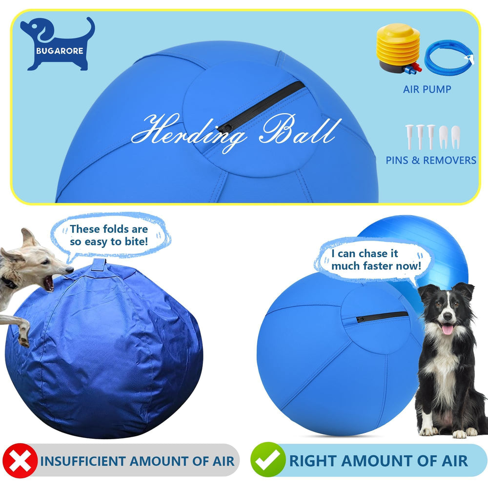 Irondance Herding Ball outer cover close-up demonstrates puncture-resistant material