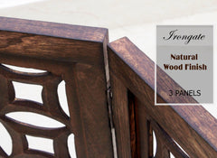 IRONGATE wooden foldable pet gate free-standing design fits doorways without wall mounting.