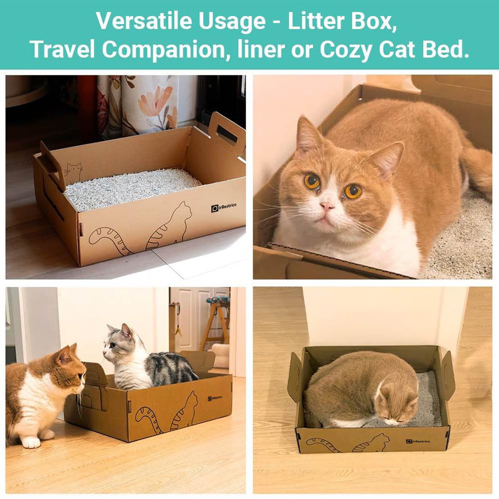 IRRESTRICO travel litter box car travel use highlights portable, private space.