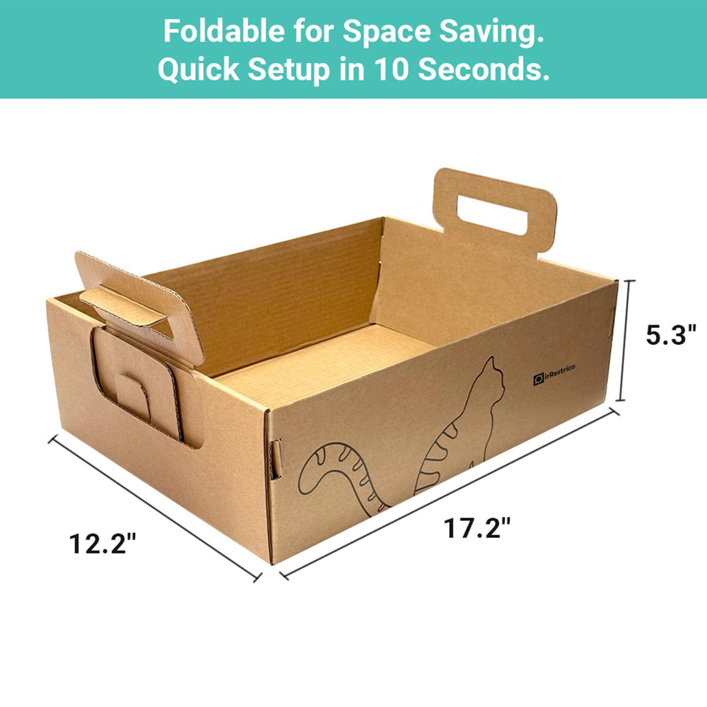 IRRESTRICO travel litter box is packable on the go for trips.