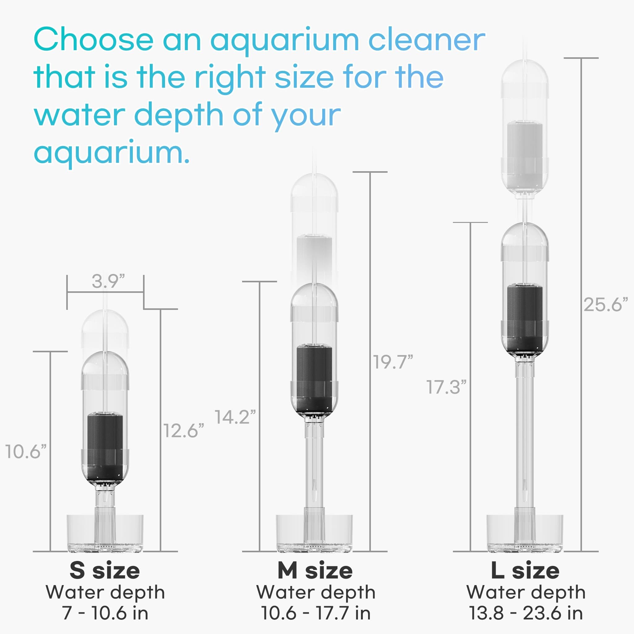IRUZIO Aquarium Cleaner Medium easy-disassembly demonstrates quick sponge rinse.