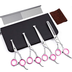 iSeaFly dog grooming kit round-tip scissors illustrating safe trimming