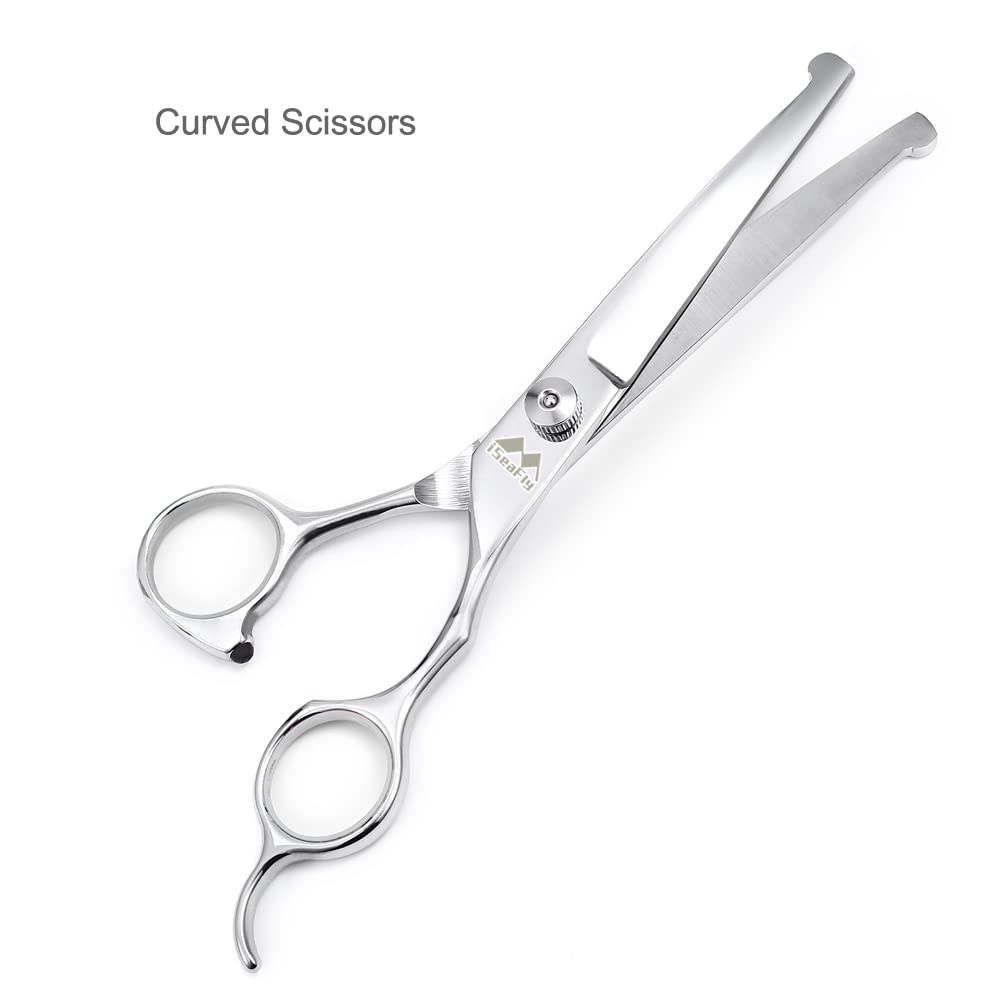 iSeaFly dog grooming scissors 5.3-inch straight for delicate areas