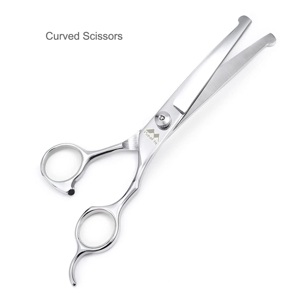 iSeaFly dog grooming scissors 5.3-inch straight for delicate areas