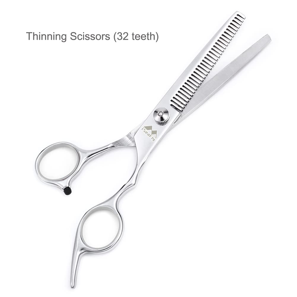 iSeaFly dog grooming scissors 6.1-inch straight for precise edge work