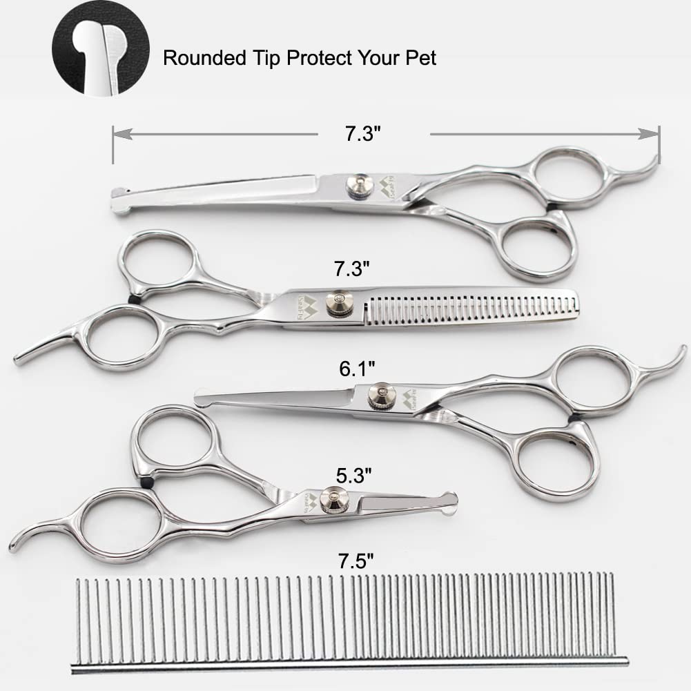 iSeaFly dog grooming scissors 7.3-inch curved for shaping around contours