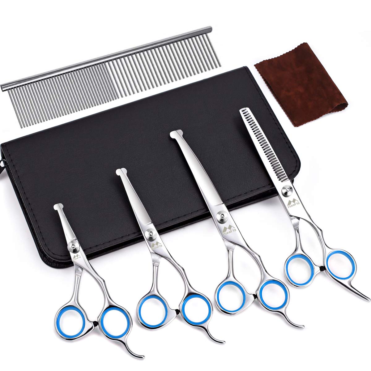 iseafly dog scissors round-tip safe grooming tool for gentle trims near sensitive areas