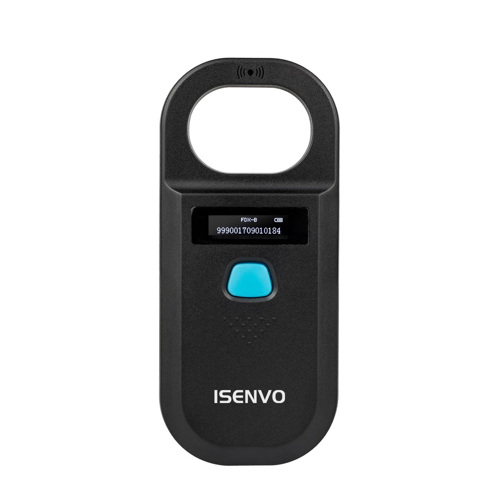 ISENVO Pet Microchip Scanner front view for quick chip reads on pets at home