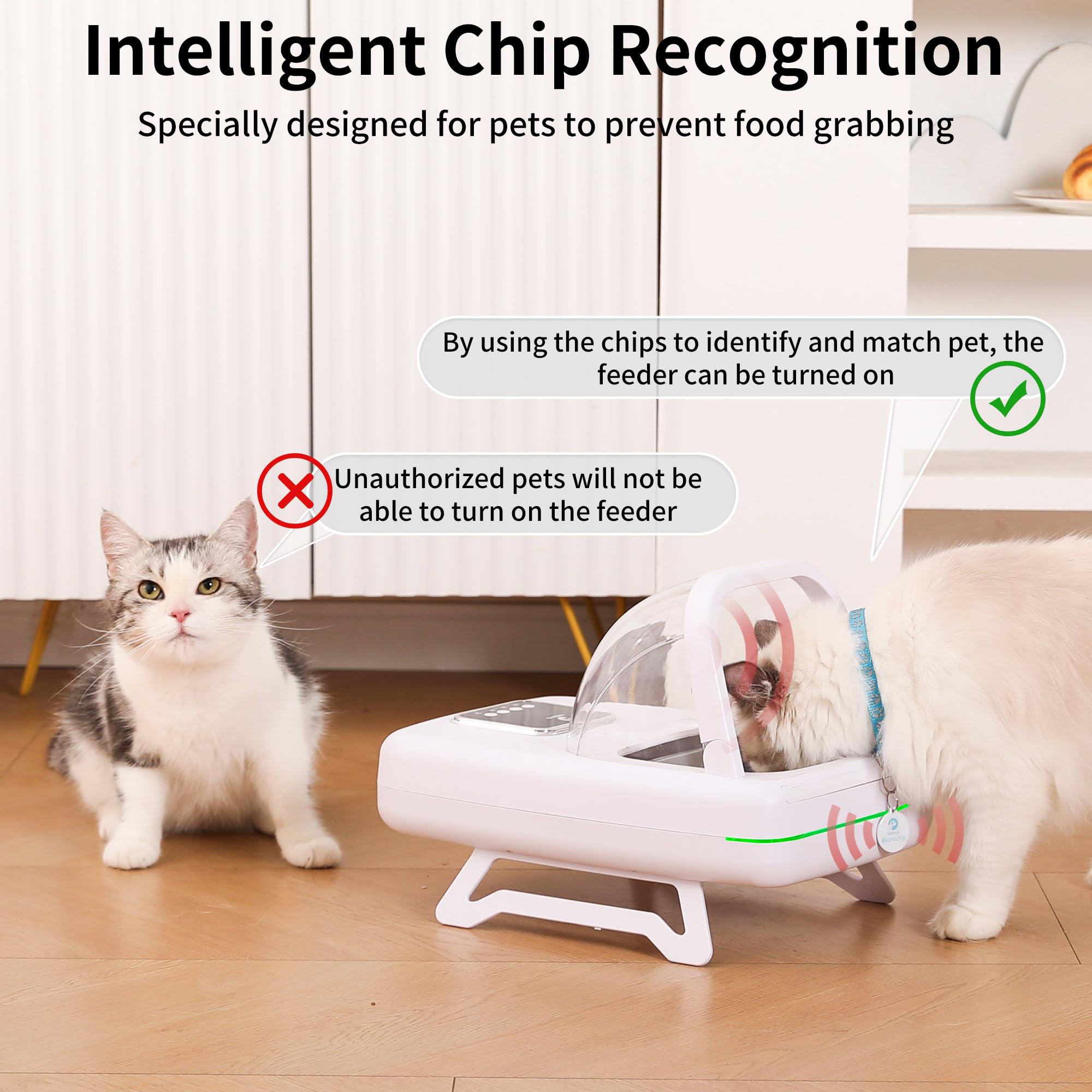 ISENVO Three sensing modes image enables smarter pet feeding control.