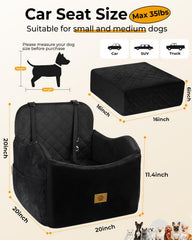 Ishineon dog car seat memory foam interior provides cushioned support on bumps.