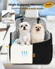 Ishineon dog car seat memory-foam supports pets for smoother travel