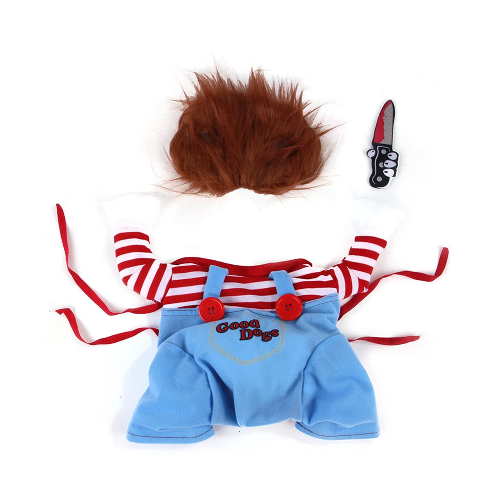 ISMARTEN Pet Deadly Dog Costume knife attachment adds dramatic, playful detail.