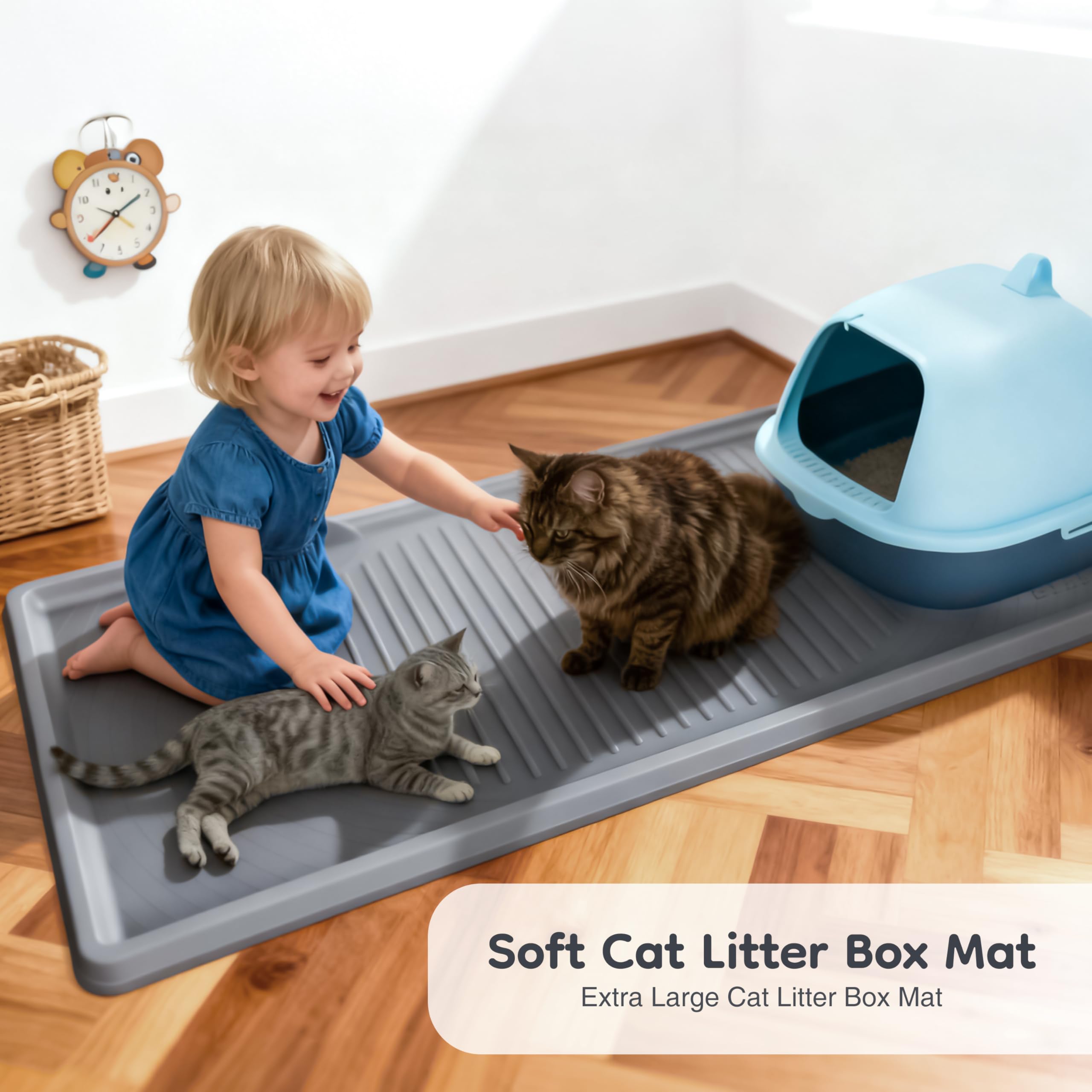 ISSEVE paw-friendly cat mat provides a soft surface for kitty paws.