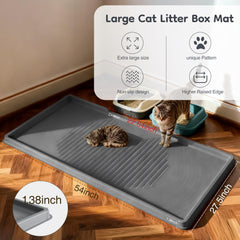 ISSEVE silicone litter mat is durable and easy to clean for daily use.
