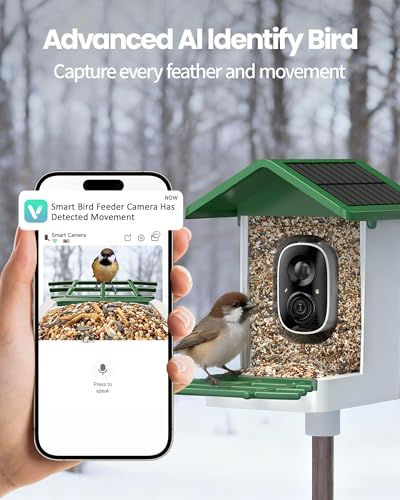 isYoung Solar Panel Bird Feeder powered by 5W panels for year-round operation