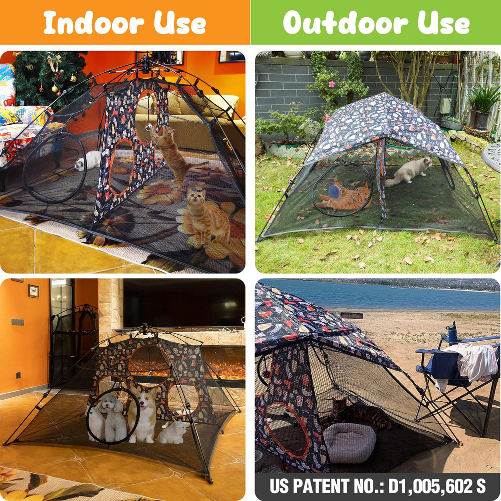 ITENT cat enclosure sunshade removable for flexible shade and sun naps