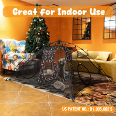ITENT cat play tent 30.1 sq ft of space for multiple pets
