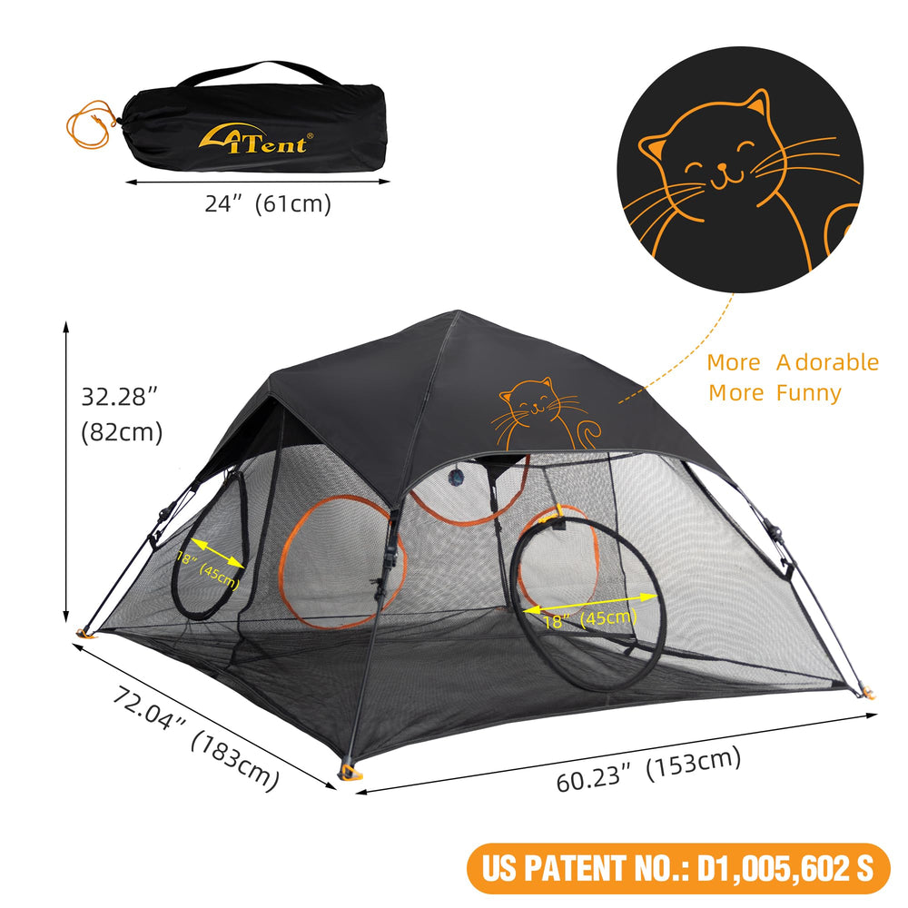 ITENT outdoor cat play tent breathable mesh promotes ventilation and safety
