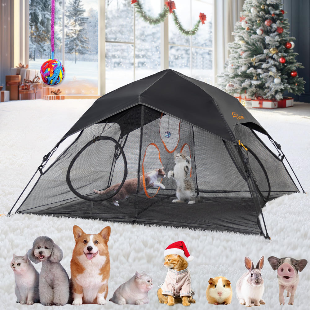 ITENT outdoor cat play tent setup enables quick, frustration-free assembly