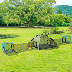 ITENT tunnel end with zippered doors for easy entry and exit