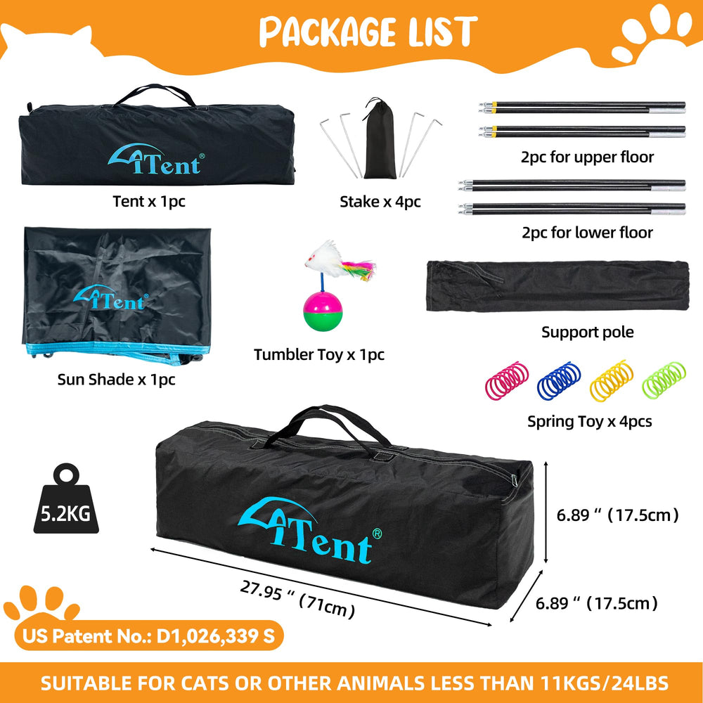 ITENT X-Large Catio carries in a compact carry bag after use for storage.