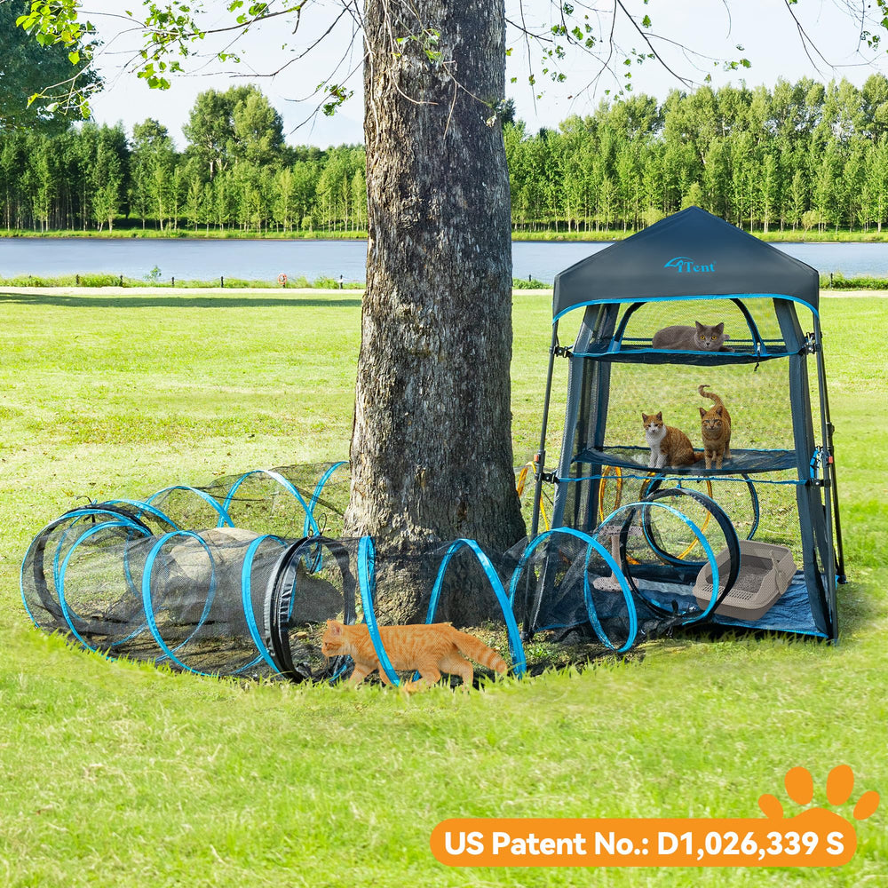 ITENT X-Large Catio three-tier indoor design provides climbing and lounging space.