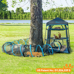 ITENT X-Large Catio three-tier indoor design provides climbing and lounging space.