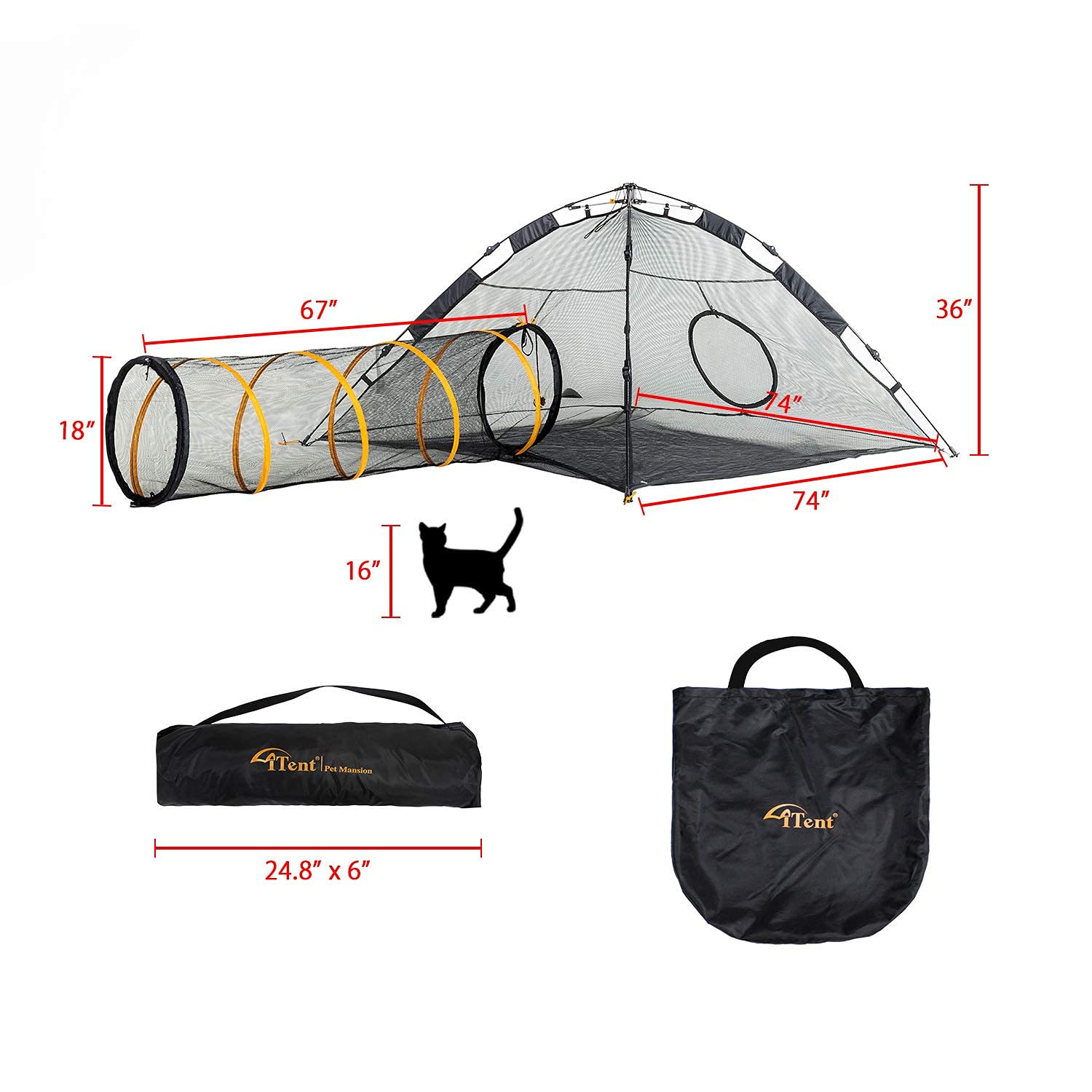 ITENT X-Large Cat Enclosures interior space demonstrates suitability for multiple small animals.