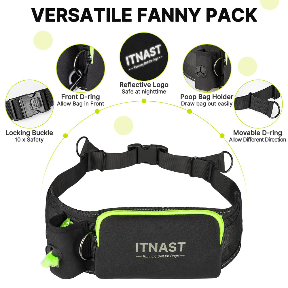 ITNAST detachable bungee switch offers versatile hands-free and standard leash modes.